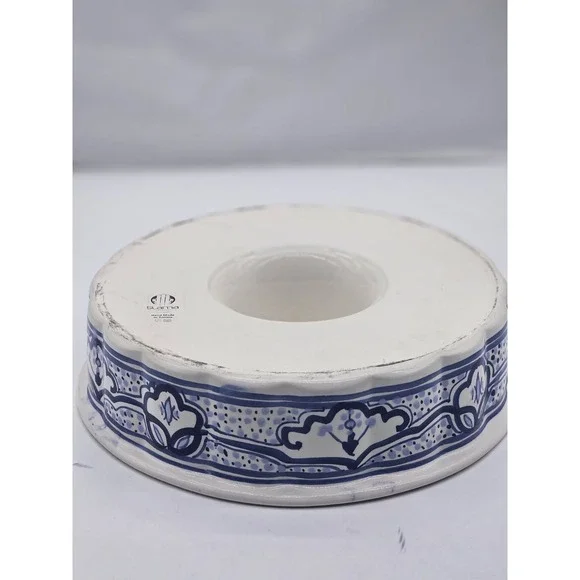 SLAMA  Pottery Since 1965 Blue Multi Color Pan Made In Tunisia - Picture 3 of 10